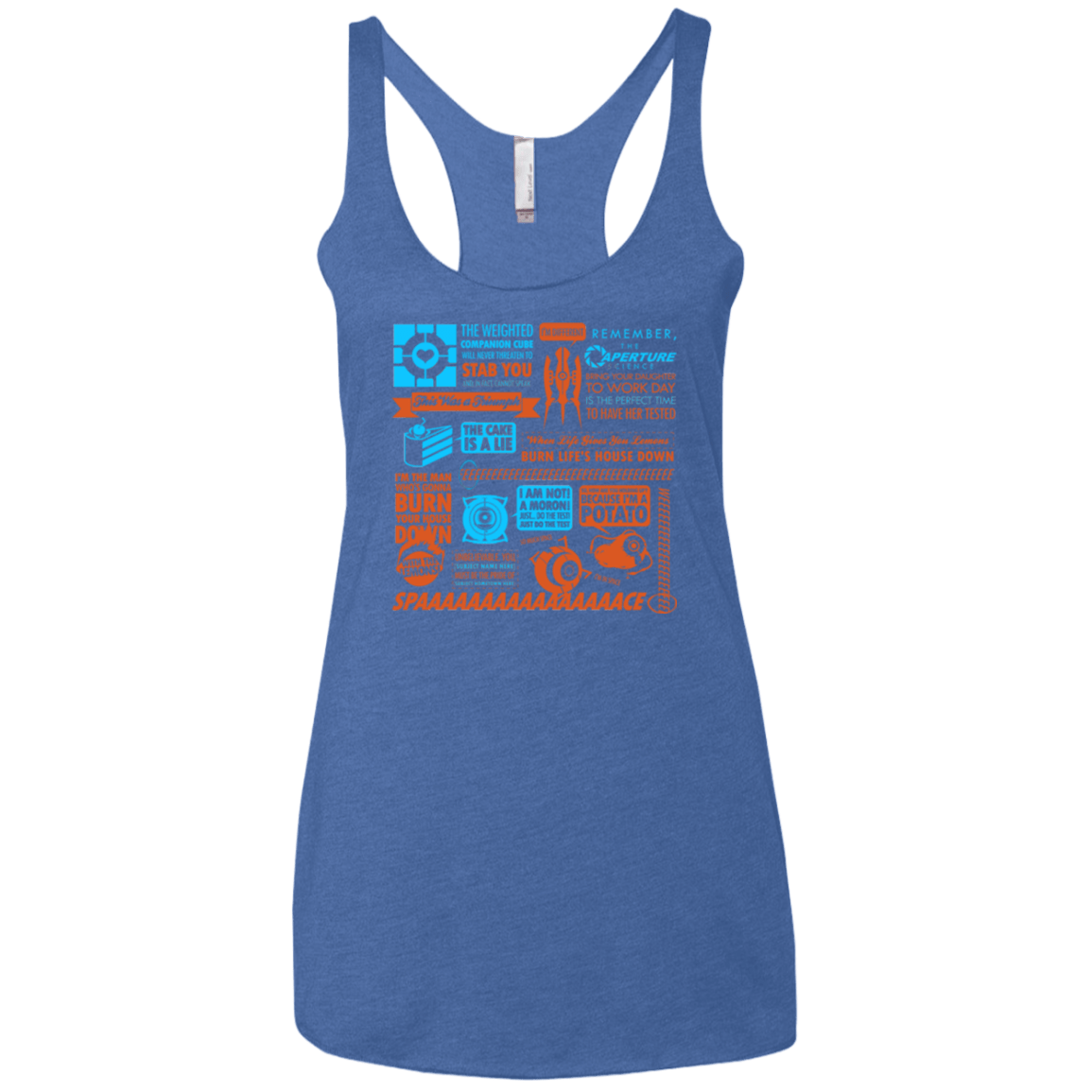 T-Shirts Vintage Royal / X-Small Portal Quotes Women's Triblend Racerback Tank