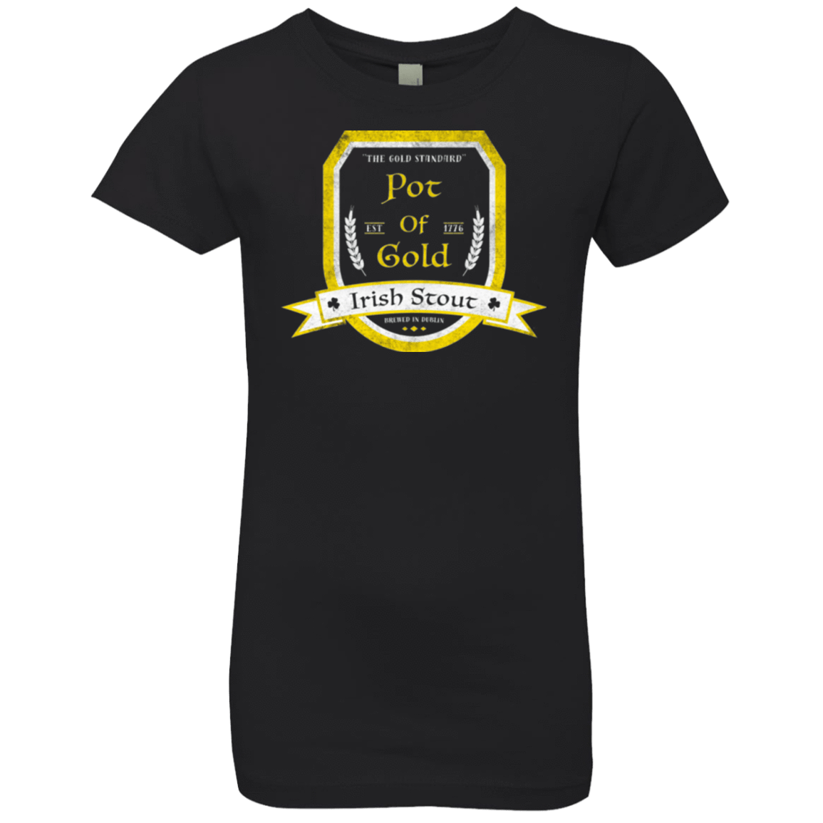 T-Shirts Black / YXS Pot of Gold Irish Stout Girls Premium T-Shirt