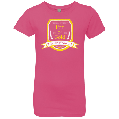 T-Shirts Hot Pink / YXS Pot of Gold Irish Stout Girls Premium T-Shirt
