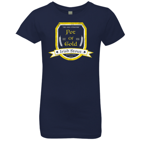 T-Shirts Midnight Navy / YXS Pot of Gold Irish Stout Girls Premium T-Shirt