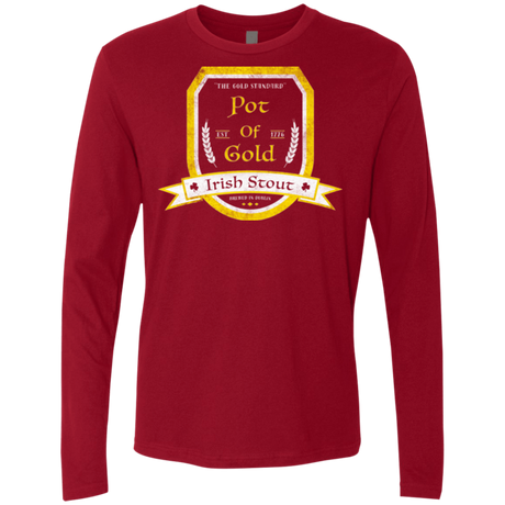 T-Shirts Cardinal / Small Pot of Gold Irish Stout Men's Premium Long Sleeve
