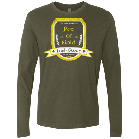 T-Shirts Military Green / Small Pot of Gold Irish Stout Men's Premium Long Sleeve