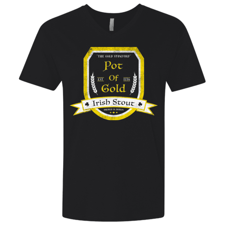 T-Shirts Black / X-Small Pot of Gold Irish Stout Men's Premium V-Neck