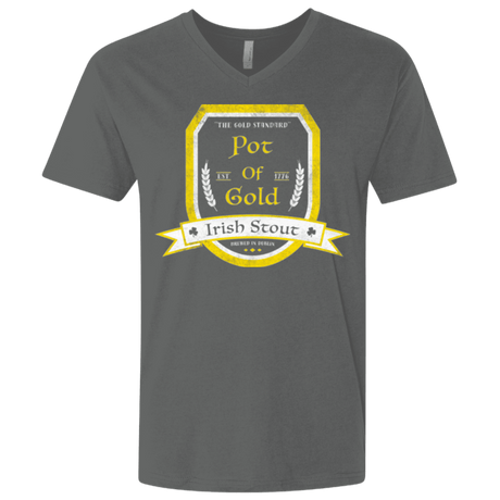 T-Shirts Heavy Metal / X-Small Pot of Gold Irish Stout Men's Premium V-Neck