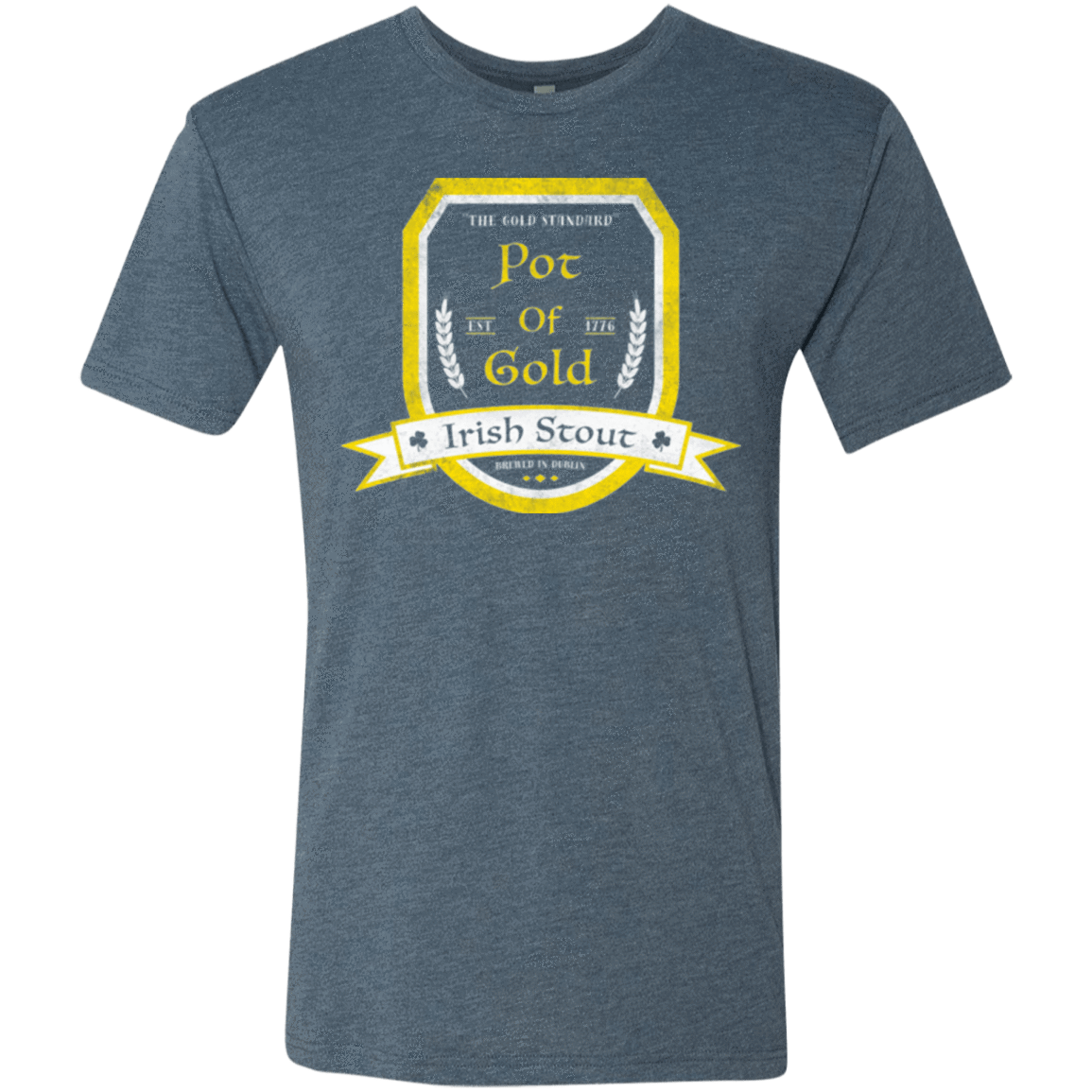 T-Shirts Indigo / Small Pot of Gold Irish Stout Men's Triblend T-Shirt
