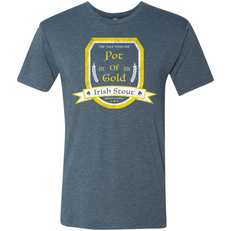 T-Shirts Indigo / Small Pot of Gold Irish Stout Men's Triblend T-Shirt