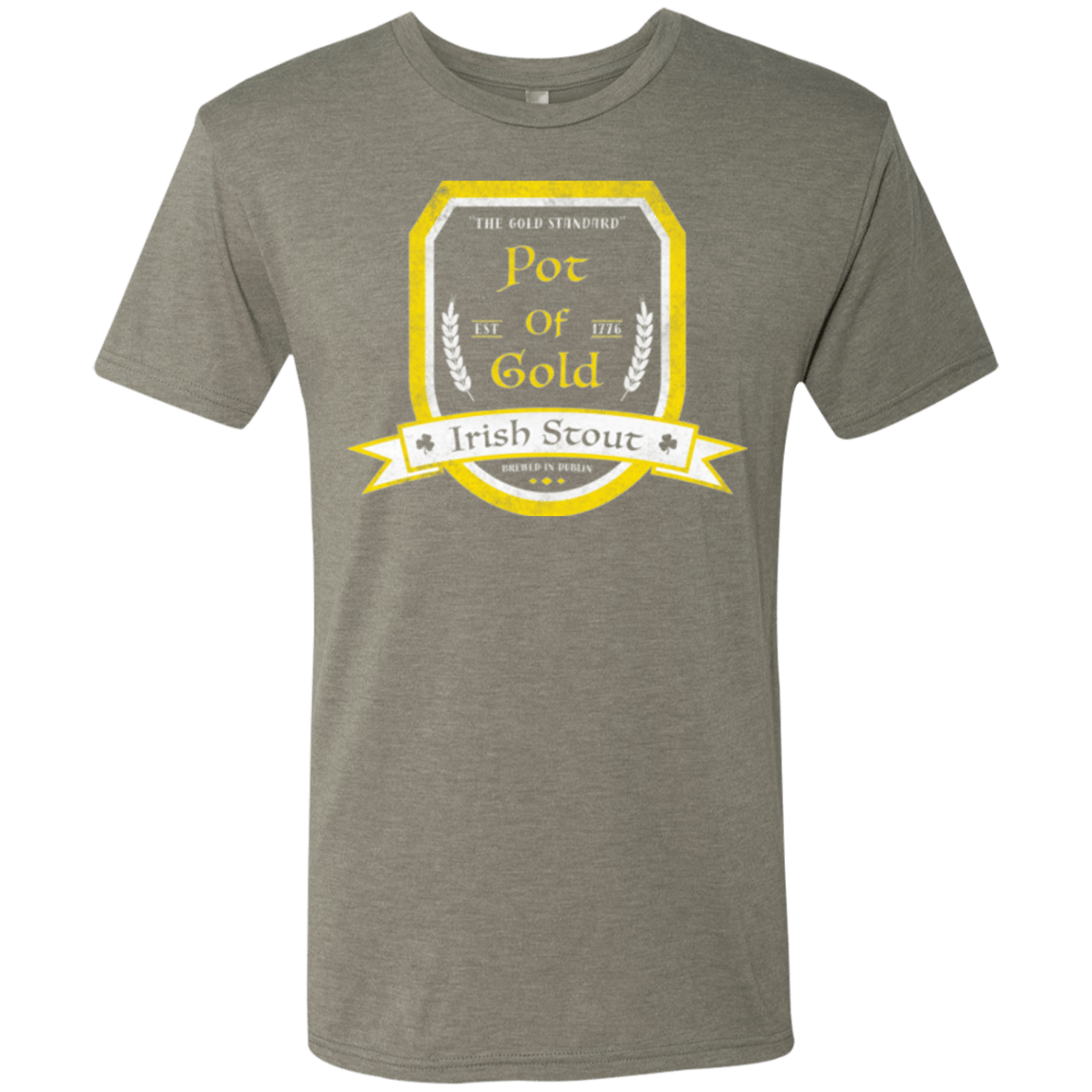 T-Shirts Venetian Grey / Small Pot of Gold Irish Stout Men's Triblend T-Shirt