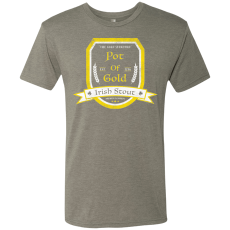 T-Shirts Venetian Grey / Small Pot of Gold Irish Stout Men's Triblend T-Shirt