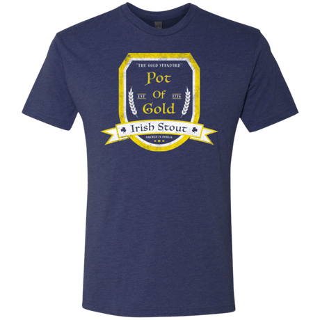 T-Shirts Vintage Navy / Small Pot of Gold Irish Stout Men's Triblend T-Shirt