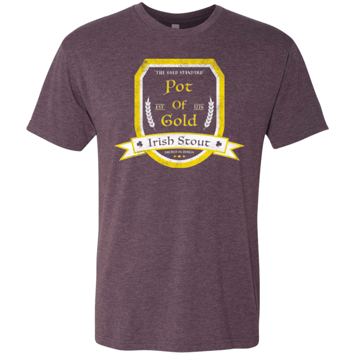 T-Shirts Vintage Purple / Small Pot of Gold Irish Stout Men's Triblend T-Shirt