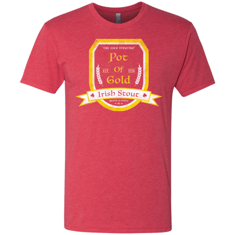 T-Shirts Vintage Red / Small Pot of Gold Irish Stout Men's Triblend T-Shirt