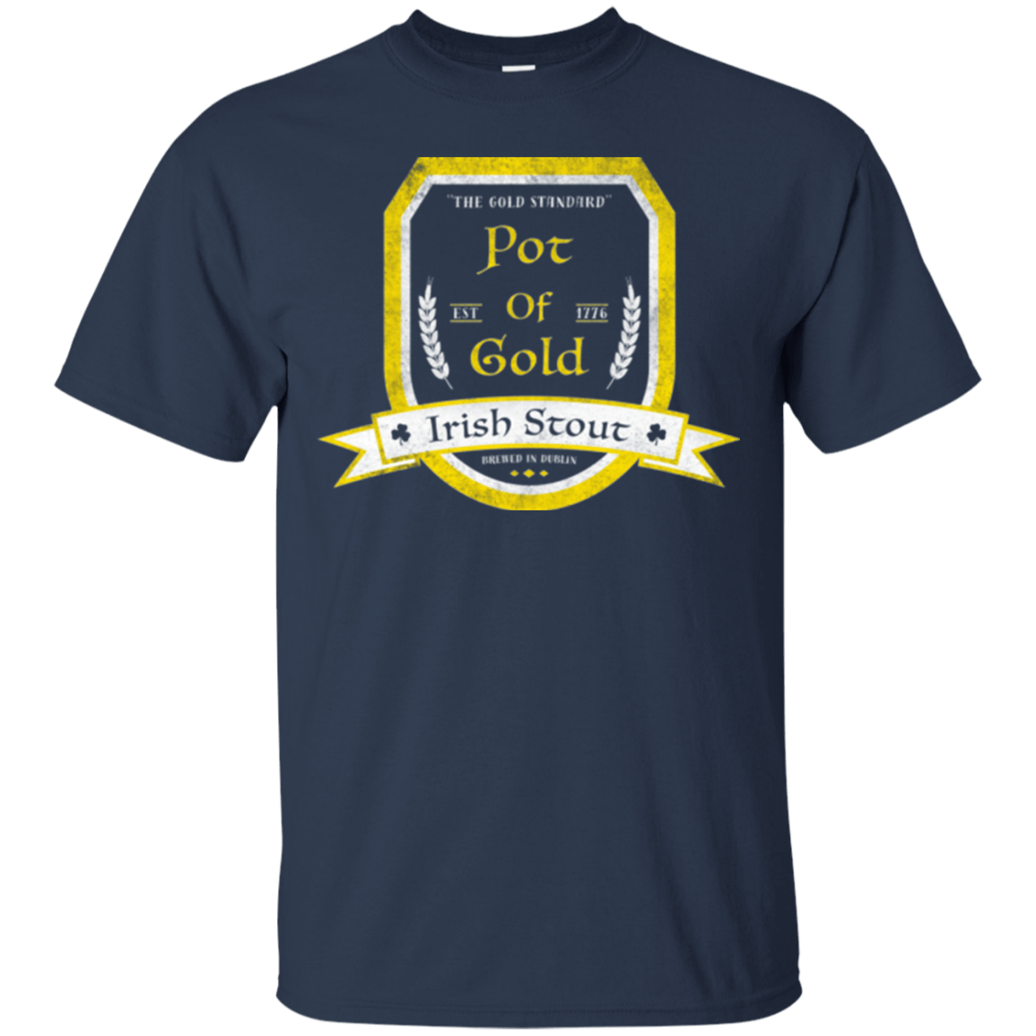 T-Shirts Navy / Small Pot of Gold Irish Stout T-Shirt