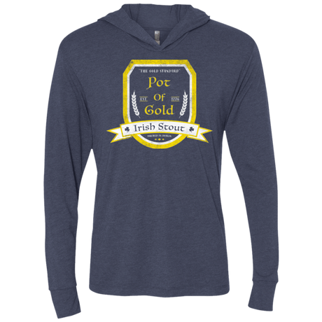 T-Shirts Vintage Navy / X-Small Pot of Gold Irish Stout Triblend Long Sleeve Hoodie Tee