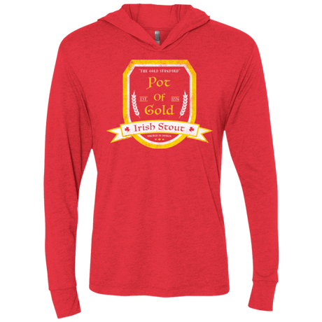 T-Shirts Vintage Red / X-Small Pot of Gold Irish Stout Triblend Long Sleeve Hoodie Tee