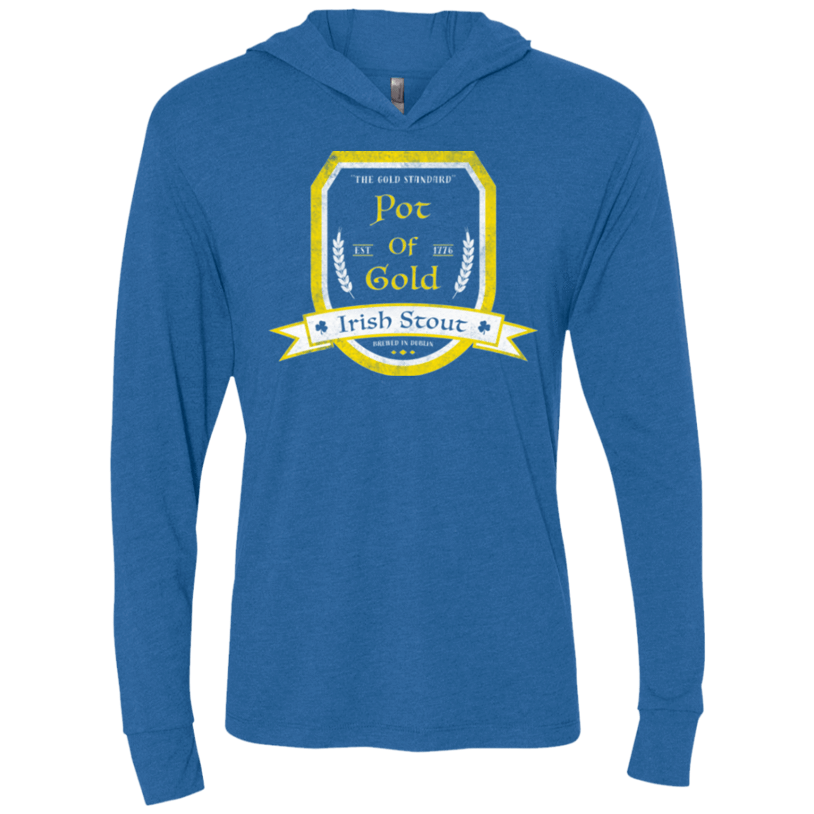 T-Shirts Vintage Royal / X-Small Pot of Gold Irish Stout Triblend Long Sleeve Hoodie Tee