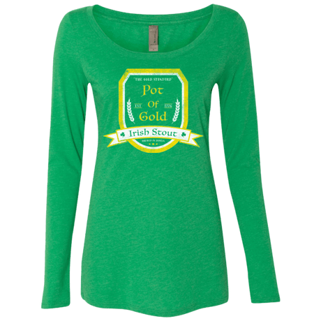 T-Shirts Envy / Small Pot of Gold Irish Stout Women's Triblend Long Sleeve Shirt