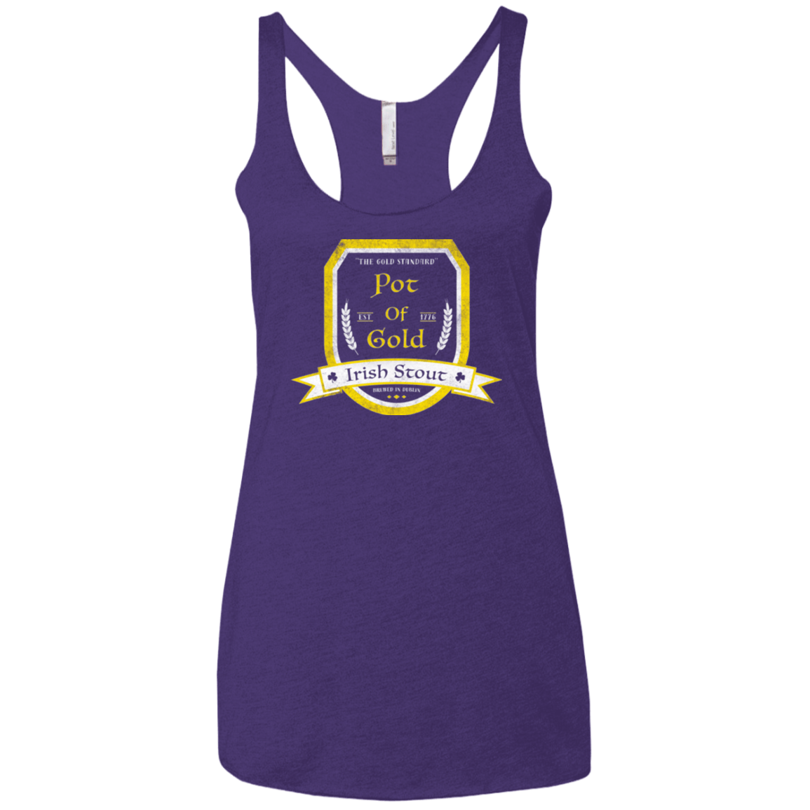 T-Shirts Purple / X-Small Pot of Gold Irish Stout Women's Triblend Racerback Tank