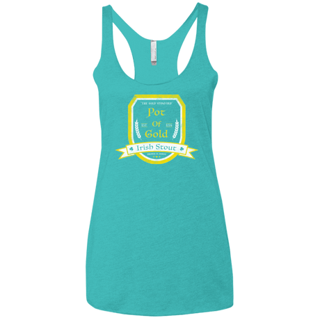 T-Shirts Tahiti Blue / X-Small Pot of Gold Irish Stout Women's Triblend Racerback Tank