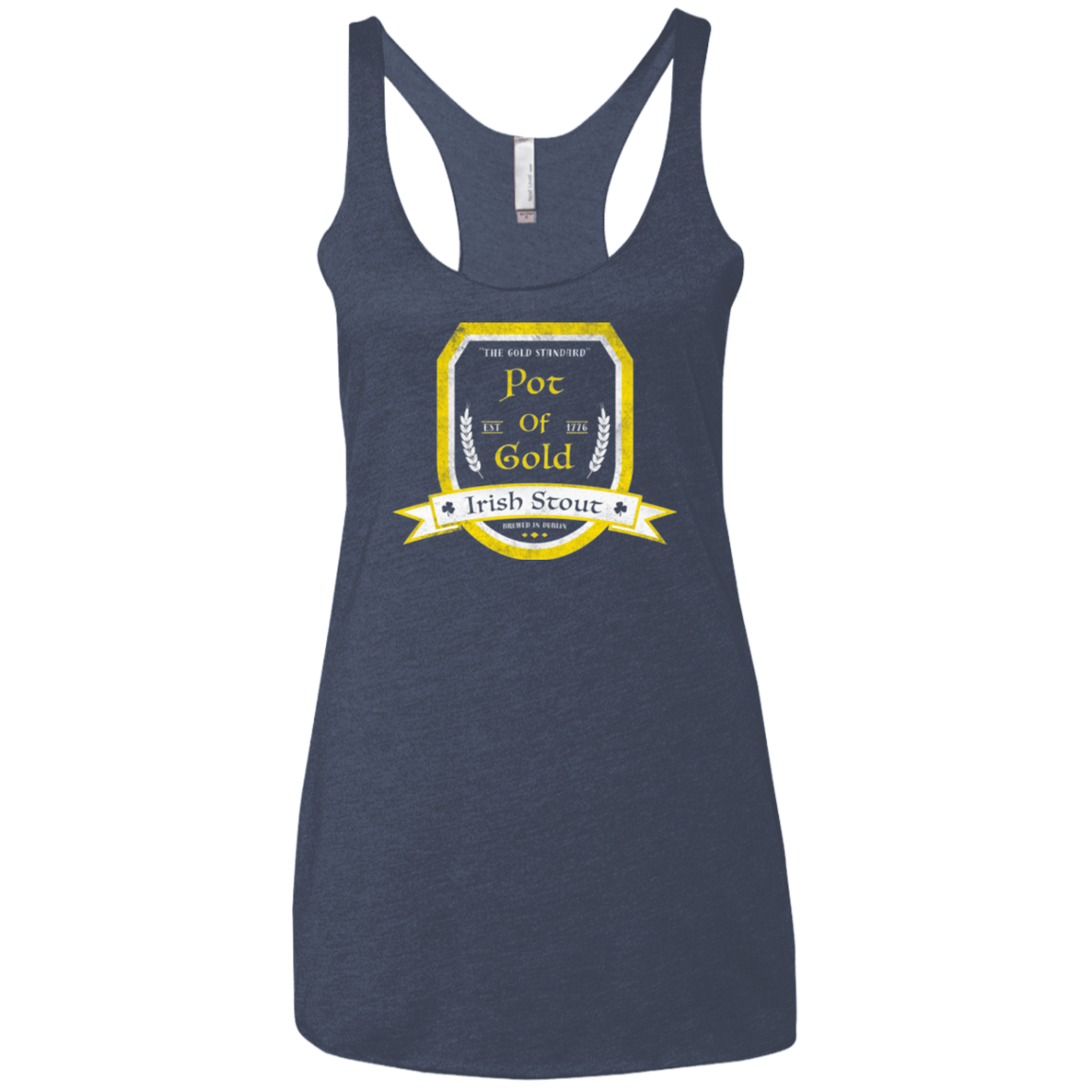 T-Shirts Vintage Navy / X-Small Pot of Gold Irish Stout Women's Triblend Racerback Tank