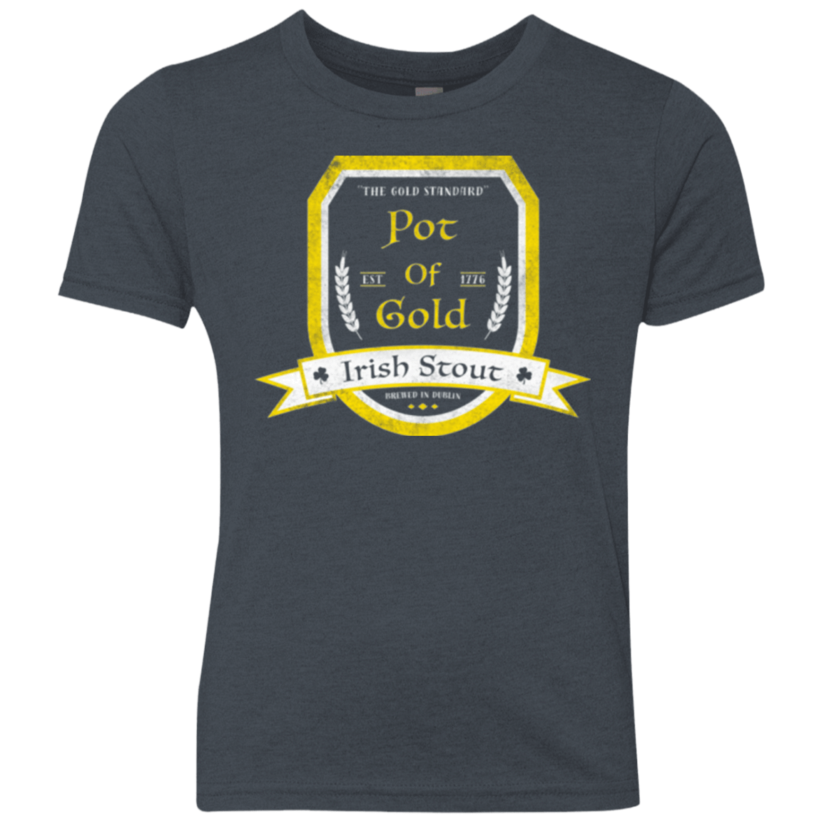 T-Shirts Vintage Navy / YXS Pot of Gold Irish Stout Youth Triblend T-Shirt