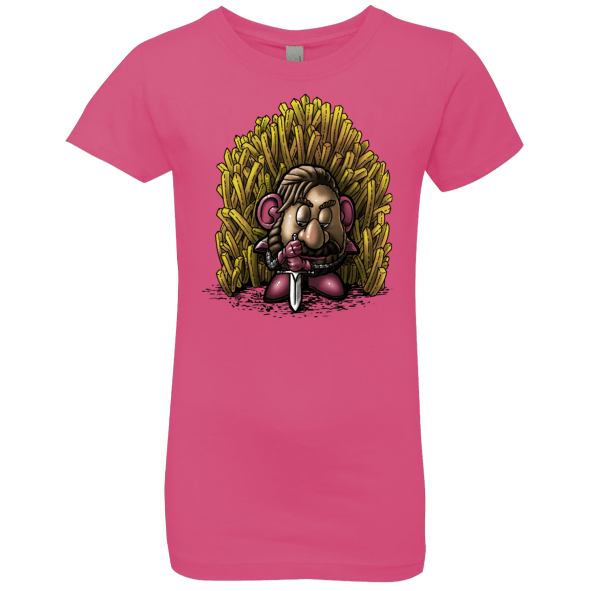 T-Shirts Hot Pink / YXS Potato Girls Premium T-Shirt