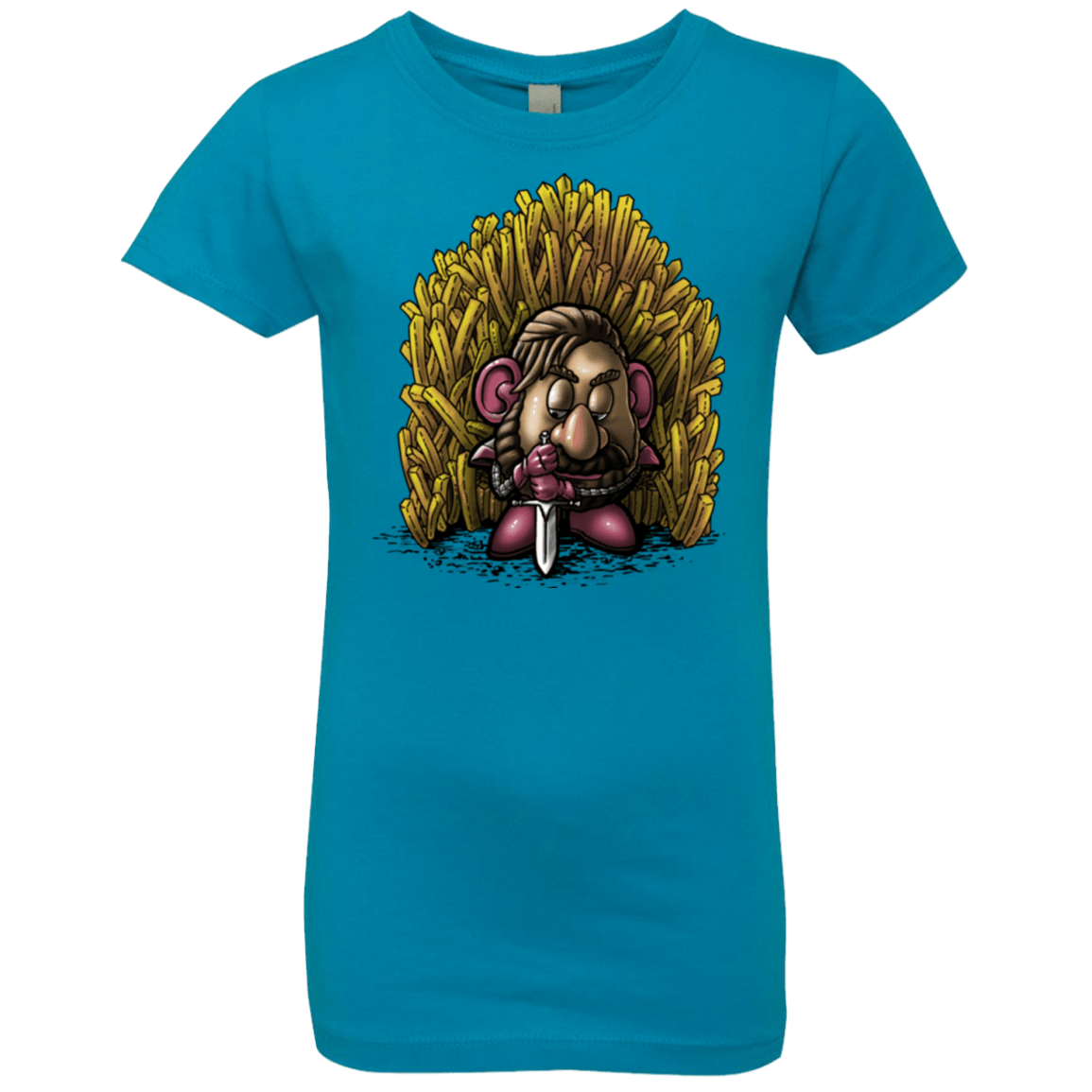 T-Shirts Turquoise / YXS Potato Girls Premium T-Shirt