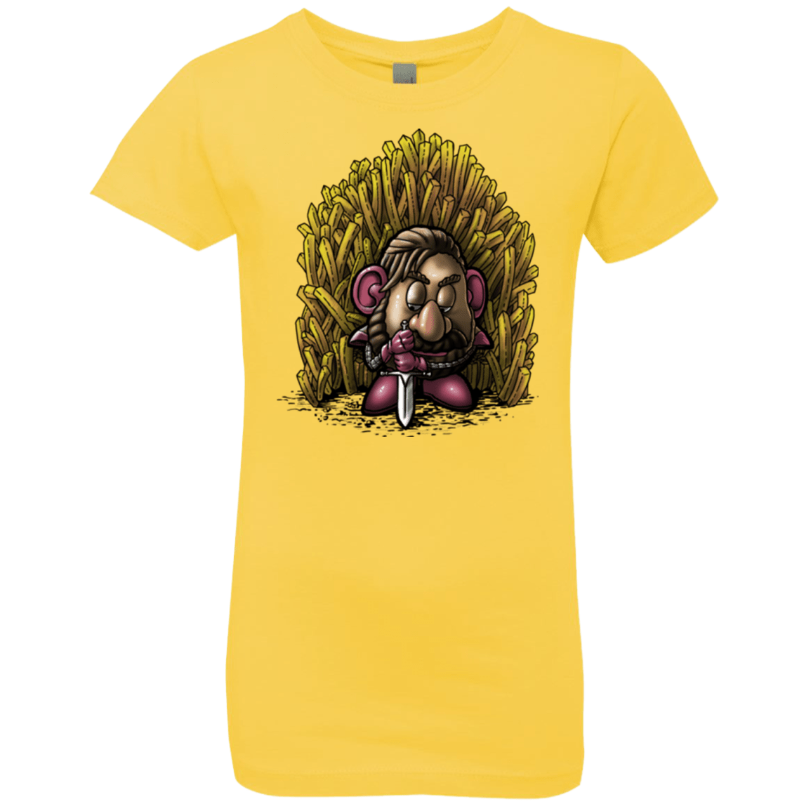 T-Shirts Vibrant Yellow / YXS Potato Girls Premium T-Shirt