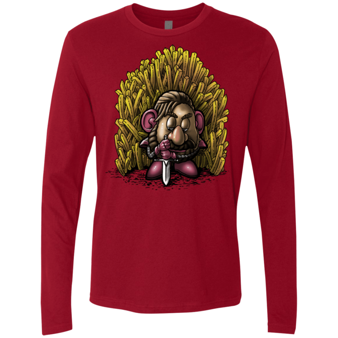 T-Shirts Cardinal / Small Potato Men's Premium Long Sleeve