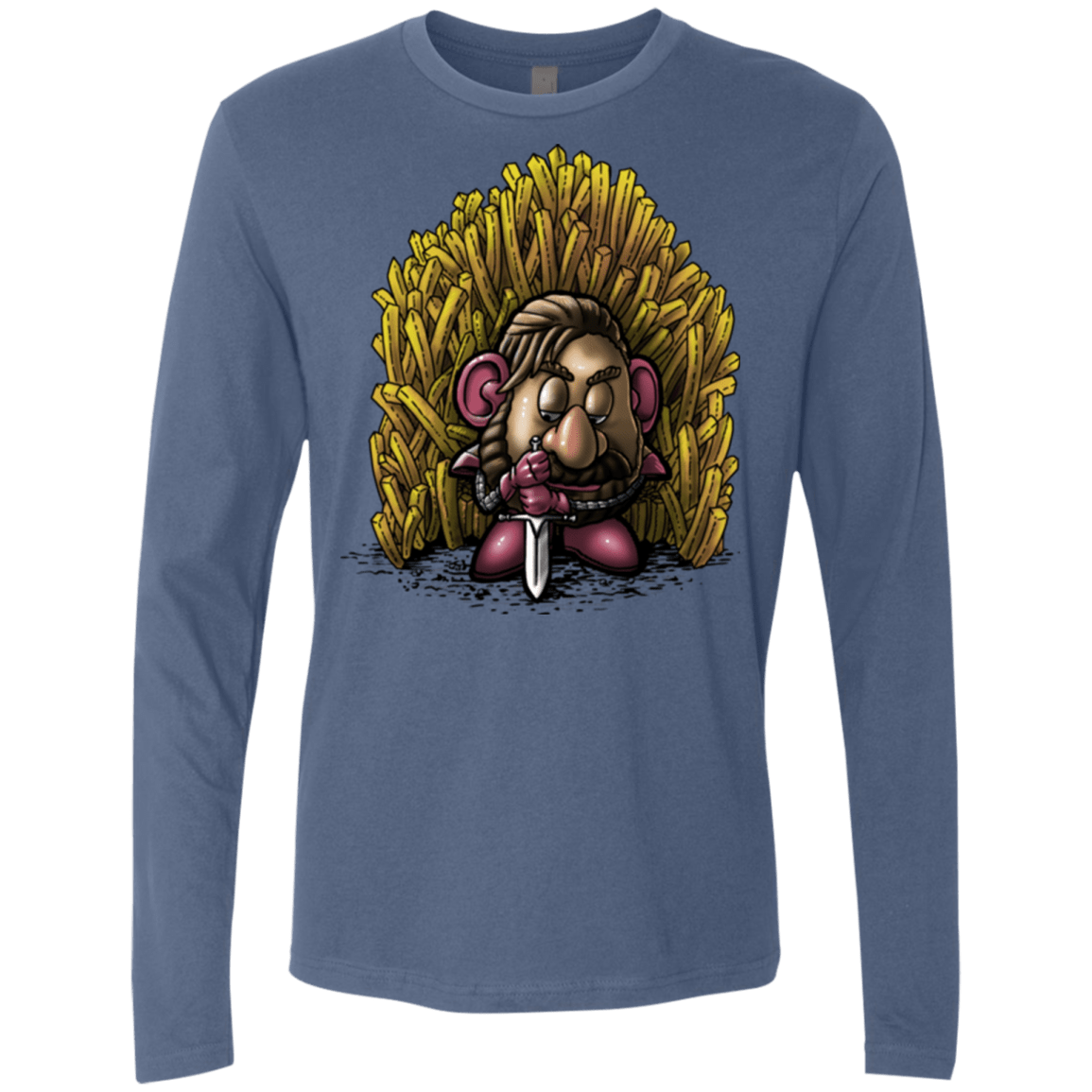 T-Shirts Indigo / Small Potato Men's Premium Long Sleeve