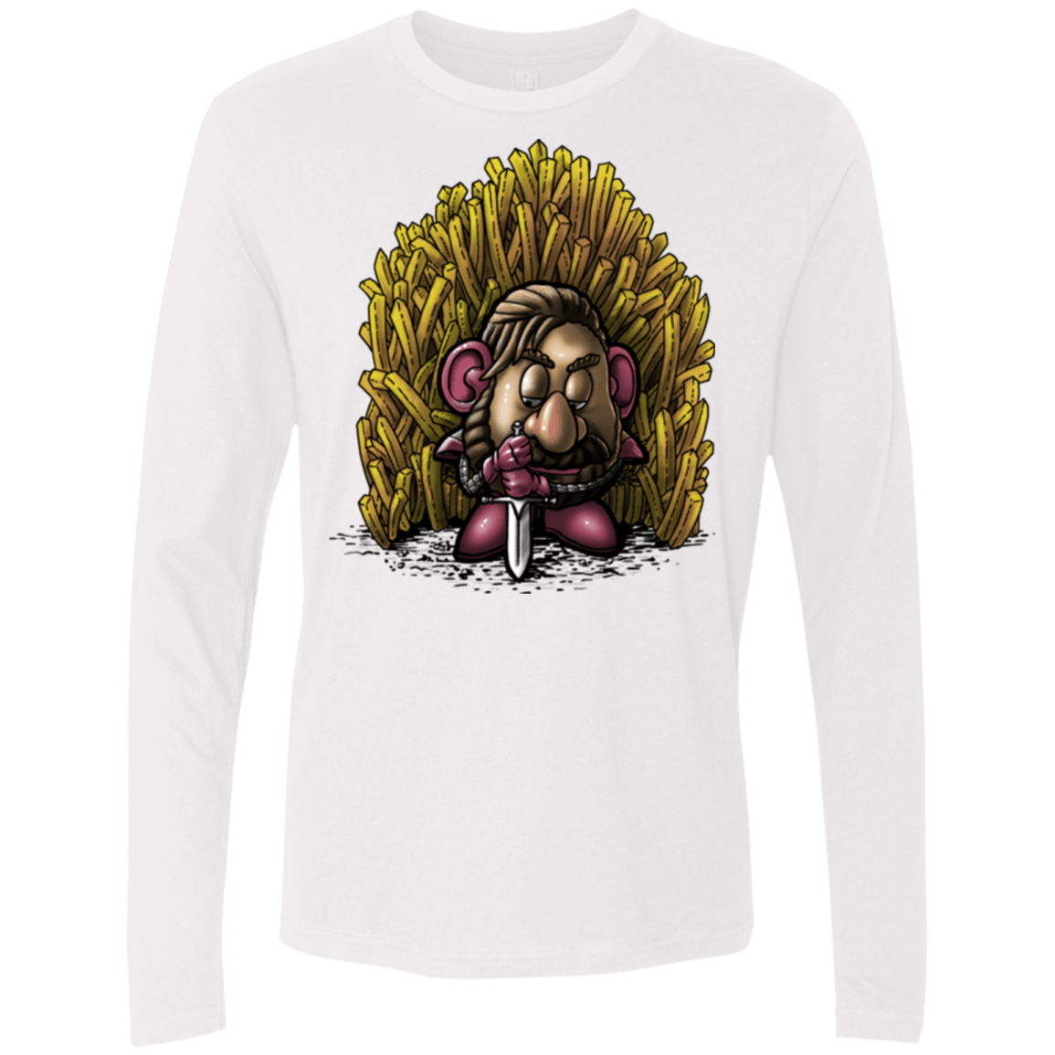 T-Shirts White / Small Potato Men's Premium Long Sleeve