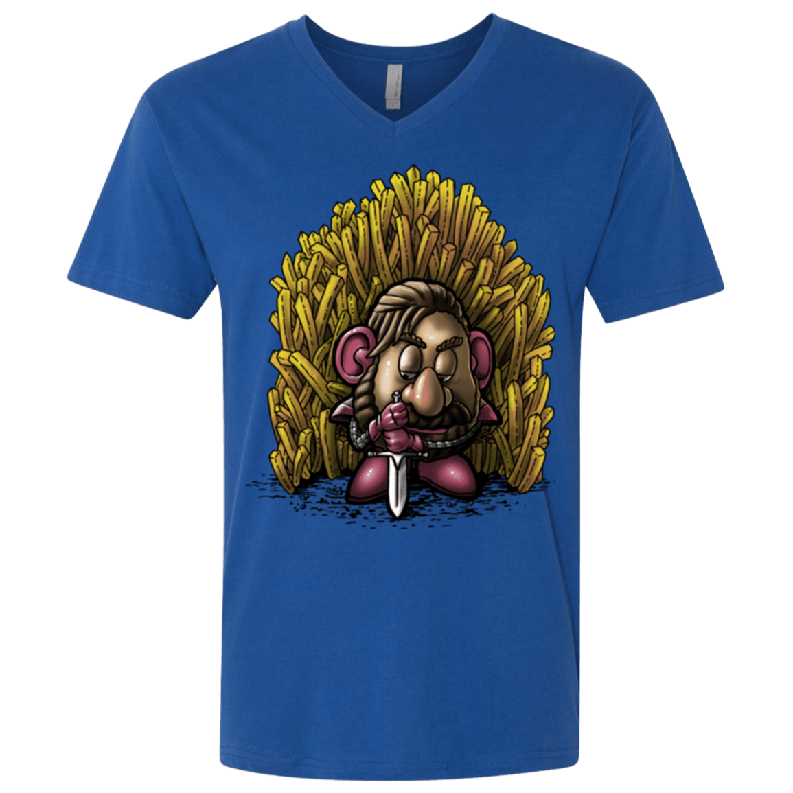 T-Shirts Royal / X-Small Potato Men's Premium V-Neck