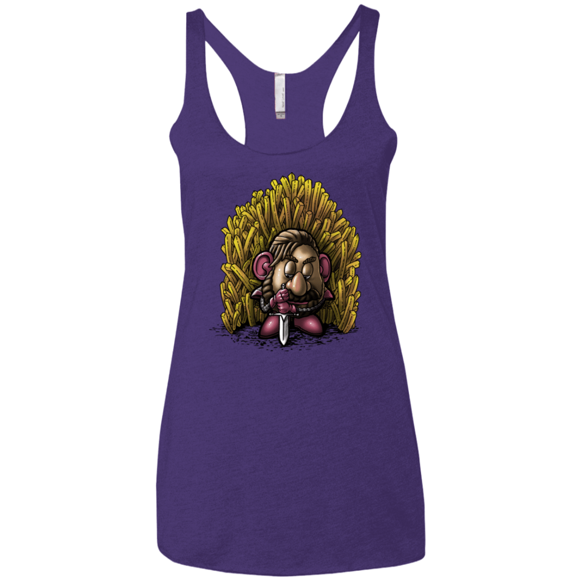 T-Shirts Purple / X-Small Potato Women's Triblend Racerback Tank
