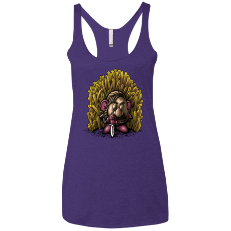 T-Shirts Purple / X-Small Potato Women's Triblend Racerback Tank