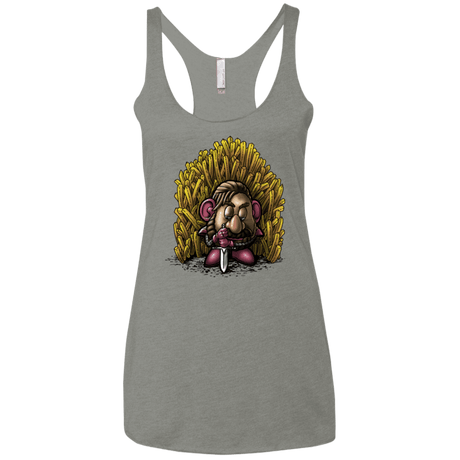 T-Shirts Venetian Grey / X-Small Potato Women's Triblend Racerback Tank