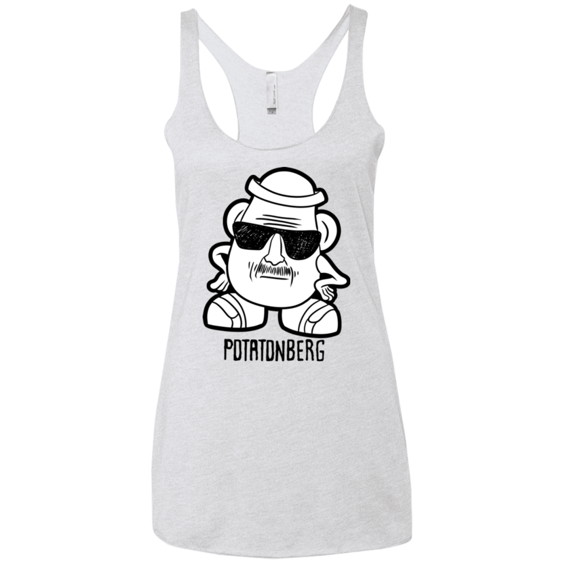 T-Shirts Heather White / X-Small Potatonberg Women's Triblend Racerback Tank
