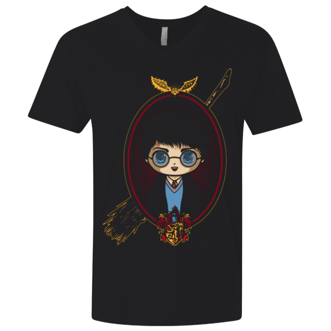 T-Shirts Black / X-Small Potter Portrait Men's Premium V-Neck