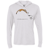 T-Shirts Heather White / X-Small Pounce Triblend Long Sleeve Hoodie Tee