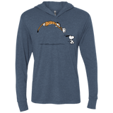 T-Shirts Indigo / X-Small Pounce Triblend Long Sleeve Hoodie Tee