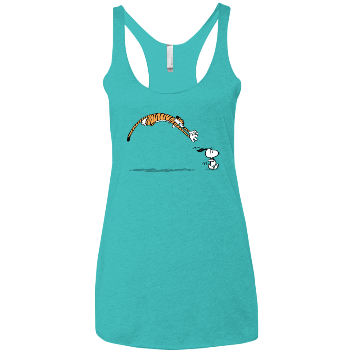 T-Shirts Tahiti Blue / X-Small Pounce Women's Triblend Racerback Tank