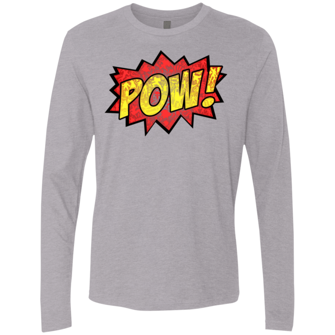 T-Shirts Heather Grey / Small pow Men's Premium Long Sleeve