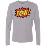 T-Shirts Heather Grey / Small pow Men's Premium Long Sleeve