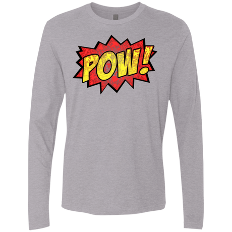 T-Shirts Heather Grey / Small pow Men's Premium Long Sleeve