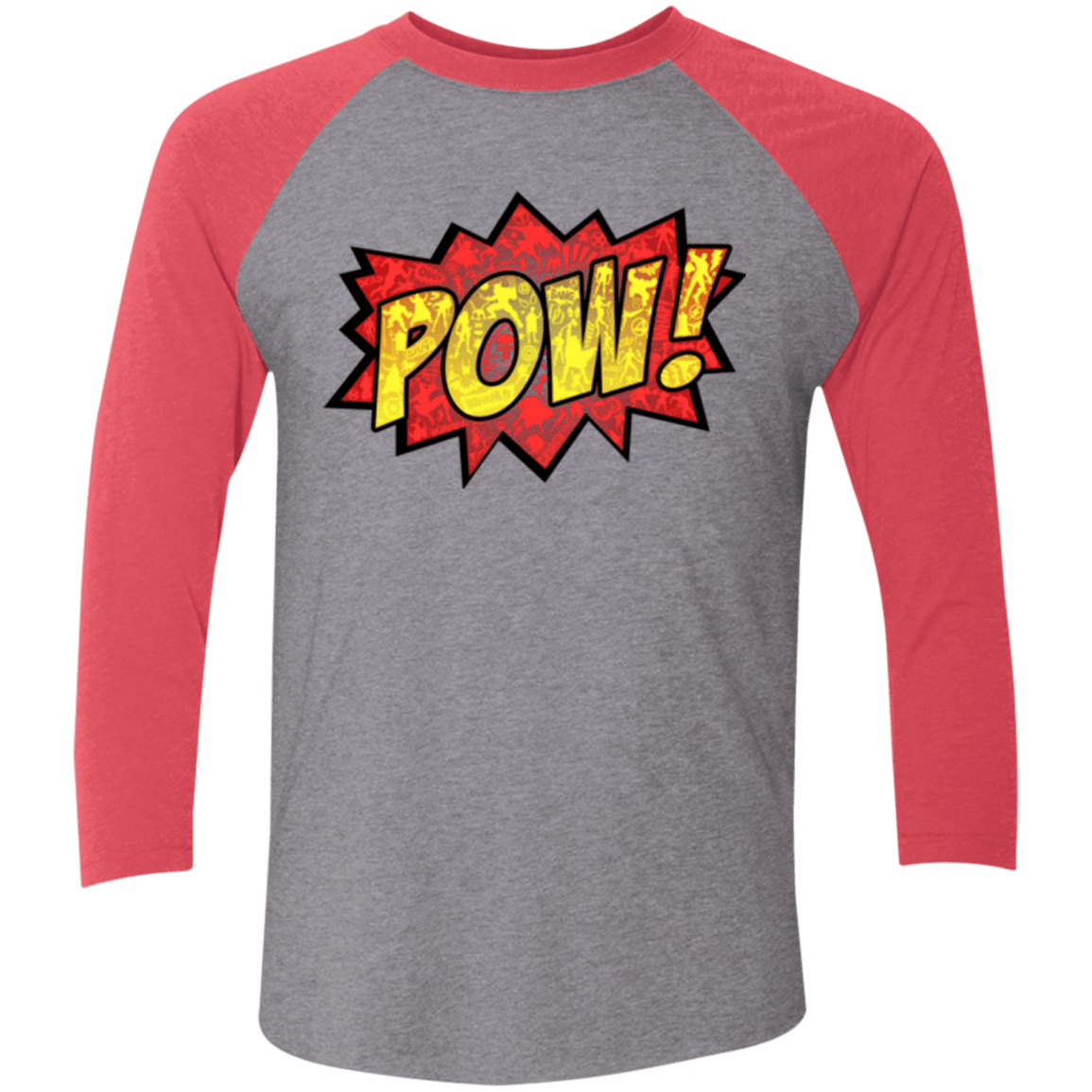 T-Shirts Premium Heather/ Vintage Red / X-Small pow Men's Triblend 3/4 Sleeve