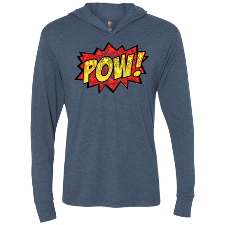T-Shirts Indigo / X-Small pow Triblend Long Sleeve Hoodie Tee