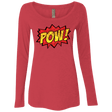 T-Shirts Vintage Red / Small pow Women's Triblend Long Sleeve Shirt