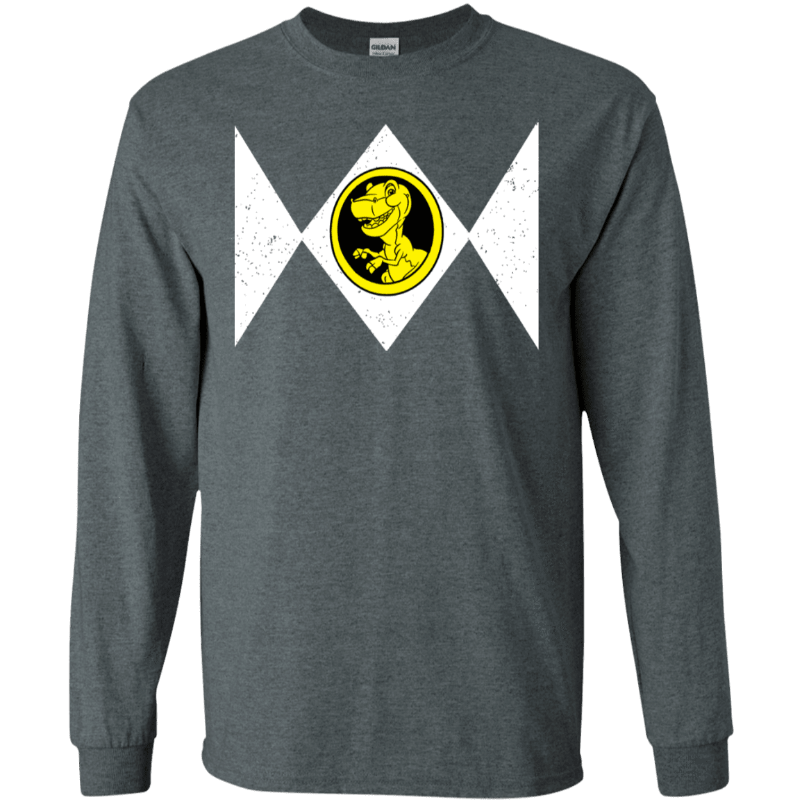 T-Shirts Dark Heather / S Power Chomper Men's Long Sleeve T-Shirt