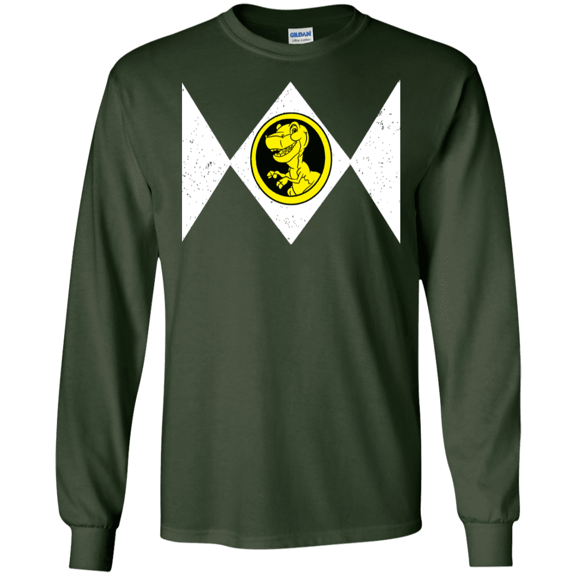 T-Shirts Forest Green / S Power Chomper Men's Long Sleeve T-Shirt