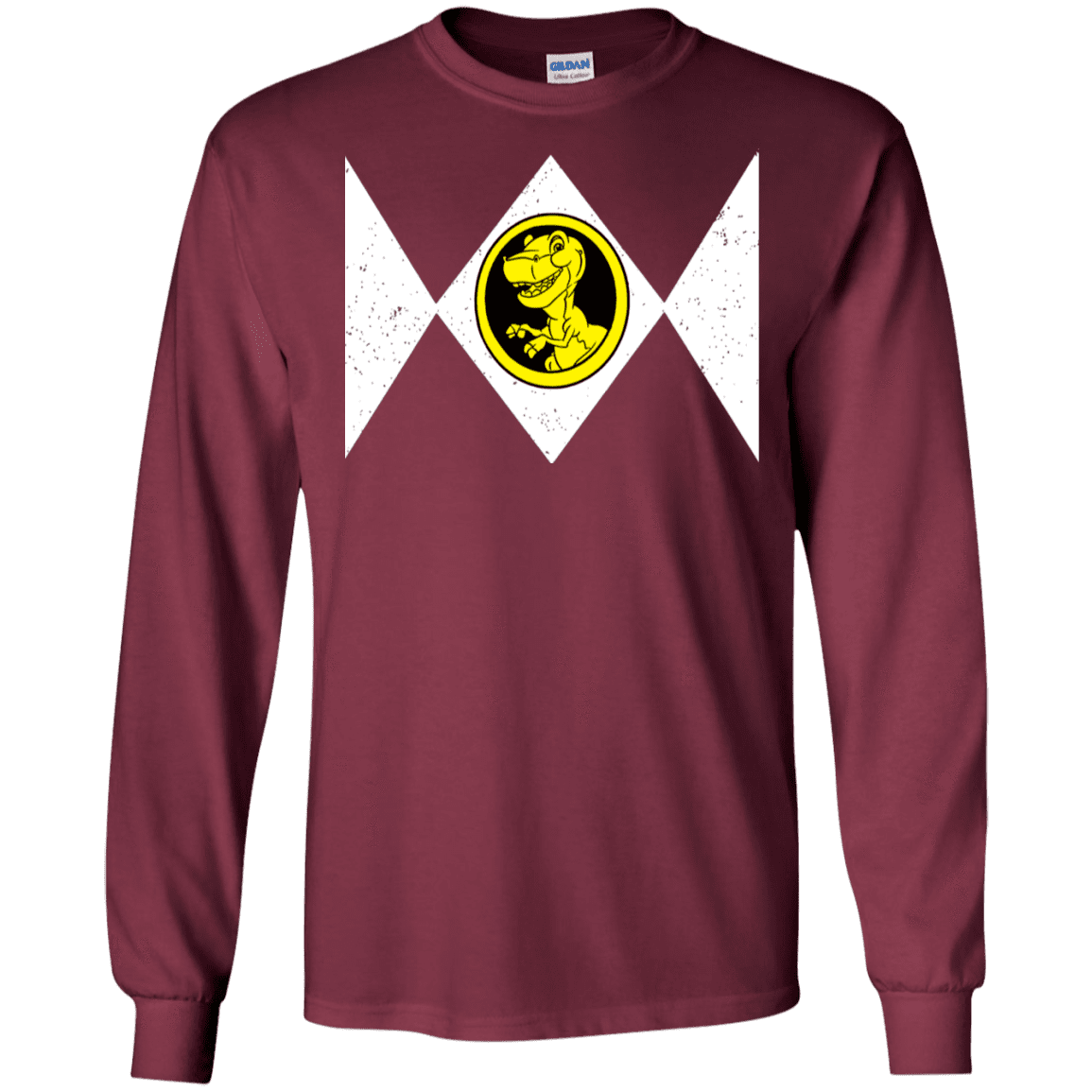 T-Shirts Maroon / S Power Chomper Men's Long Sleeve T-Shirt