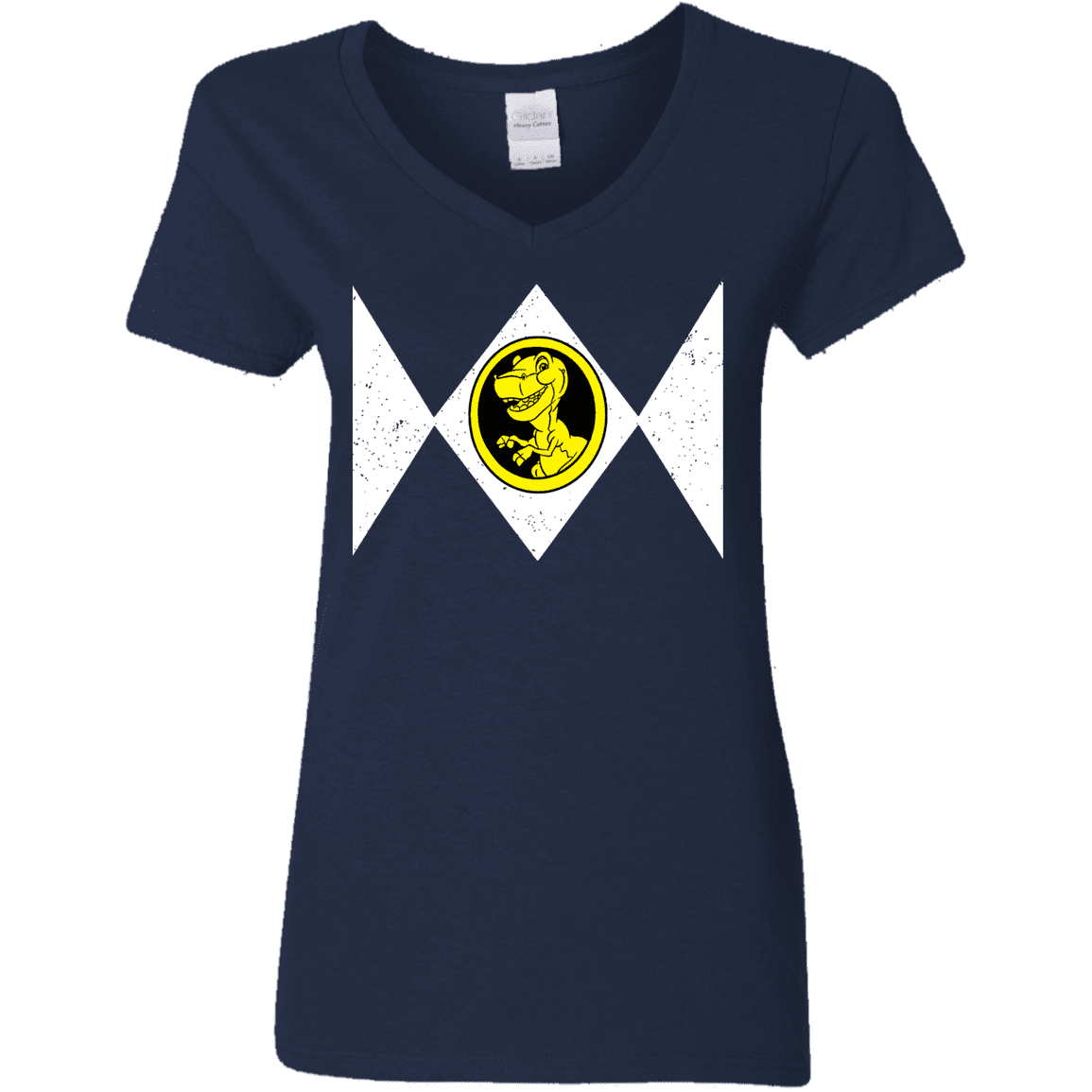 T-Shirts Navy / S Power Chomper Women's V-Neck T-Shirt