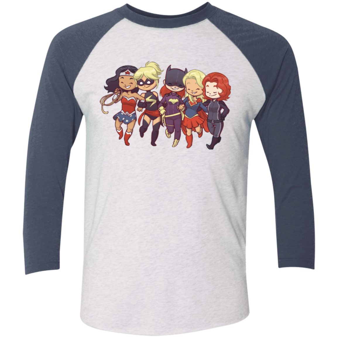 T-Shirts Heather White/Indigo / X-Small Power Girls Men's Triblend 3/4 Sleeve